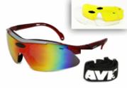 AVK Veloce red очки со сменными линзами и резинкой